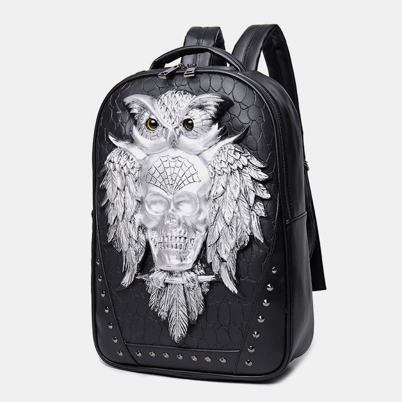 3D Animals Owl Laptop Backpack Designer Waterproof College School Bookbag