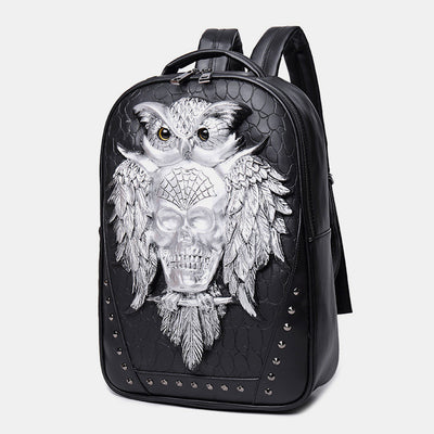 3D Animals Owl Laptop Backpack Designer Waterproof College School Bookbag