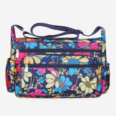 Waterproof Multi-Pocket Printed Crossbody Bag
