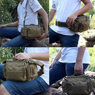 Waist Bag For Men Outdoor Multi-Purpose Riding Large Crossbody Shoulder Bag