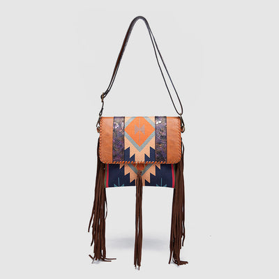 Crossbody Bag For Women Vintage Tassel Large Capacity Shopping Bag