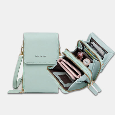 Multi-Compartment Phone Bag With Clear Window