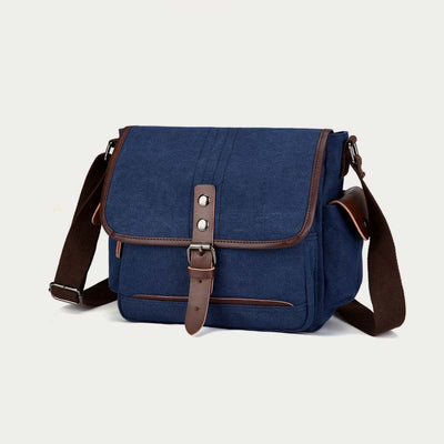 Unisex Retro Canvas Bag Large Functional Crossbody Bag Messenger Bag