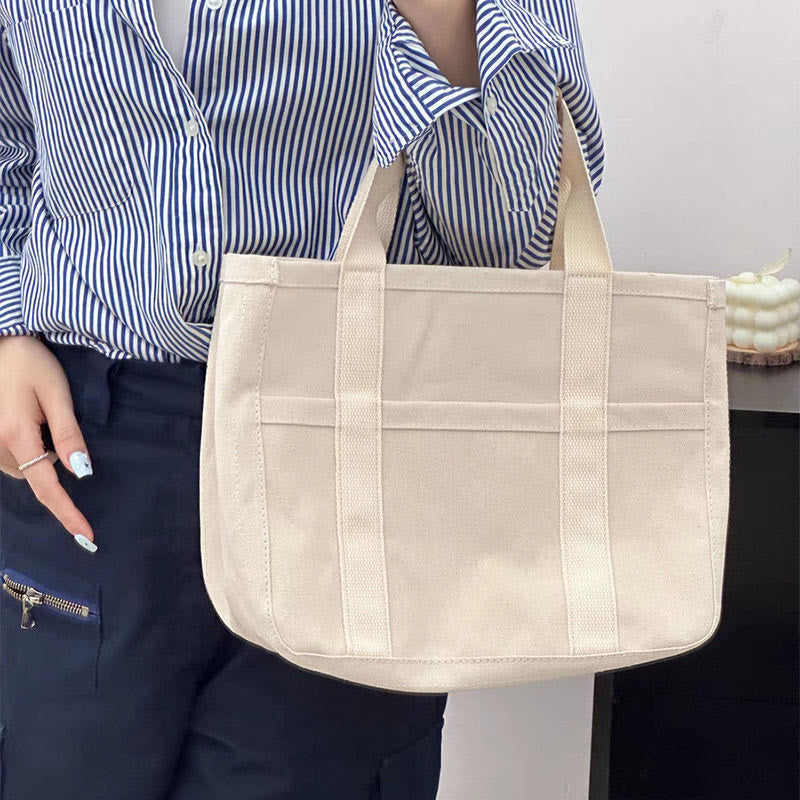 Womens Multiple Compartment Tote Portable Canvas Cross Body Mommy Bag