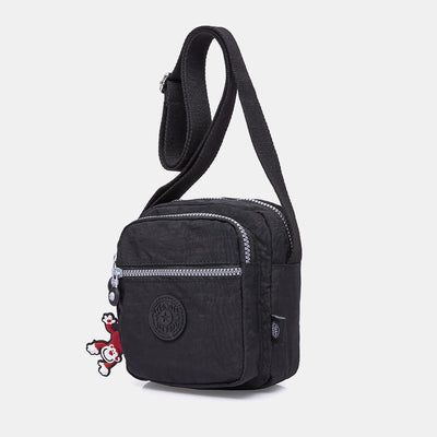 Lightweight Waterproof Small 3 Zip Crossbody Shoulder Bag