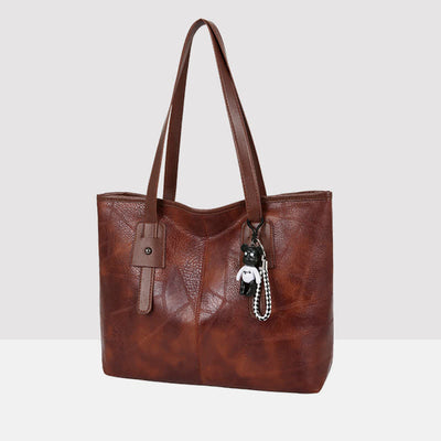 Women Soft Faux Leather Tote Shoulder Bag Large Capacity Handbag