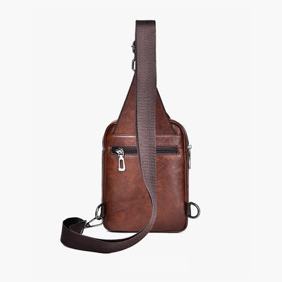 Sling Bag For Men Daily Use Casual Retro Waterproof Crossbody Bag
