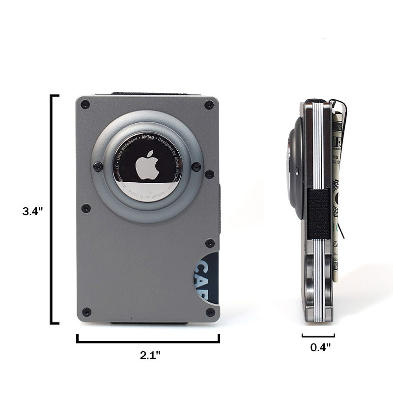Minimalist Aluminum Metal Airtag Card Case