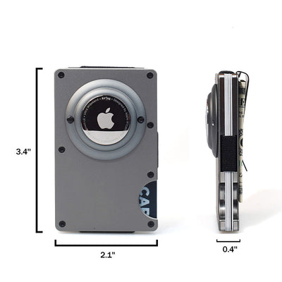 Minimalist Aluminum Metal Airtag Card Case