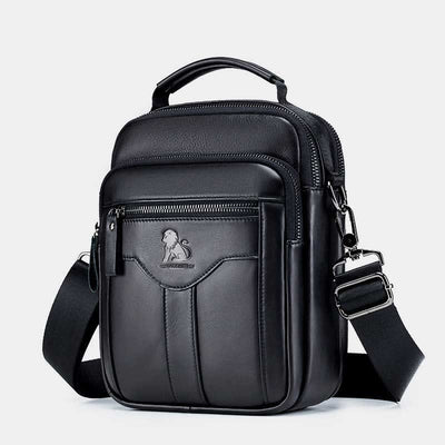 Multi-pocket Real Leather Small Messenger Bag Shoulder Purse Travel Carry Bag