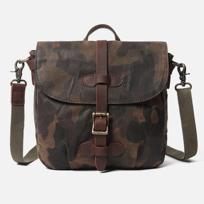 Camouflage Color Crossbody Bag Travel Canvas Messenger Purse For Men