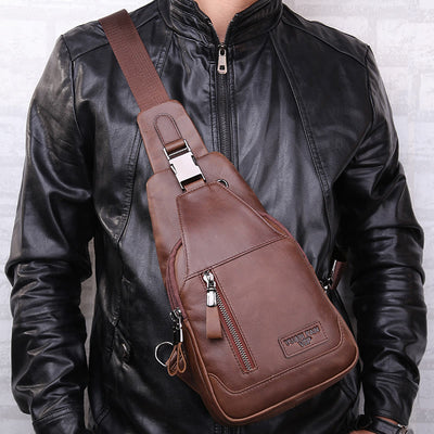 Vintage Genuine Leather Multi-function Sling Bag