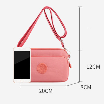 Functional Multi Pocket Crossbody Bag Women Lightweight Shoulder Bag Purse