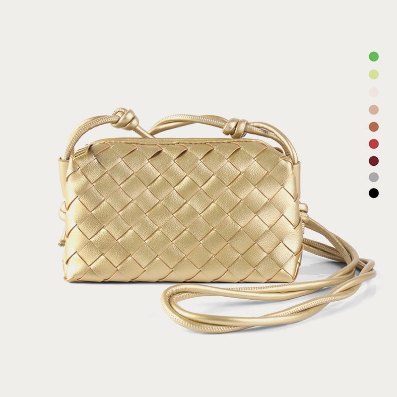 Crossbody Bag For Women Knitted Plaid Pattern Phone Bag