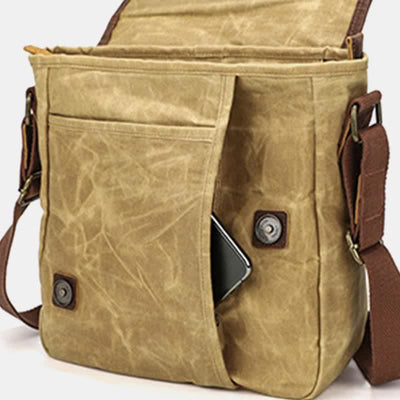 Men Messenger Bags Canvas Crossbody Shoulder Bag Travel Work Purse