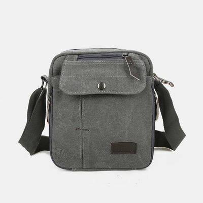 Mens Small Messenger Bag Multi-Slot Travel WorK Canvas Shoulder Bag