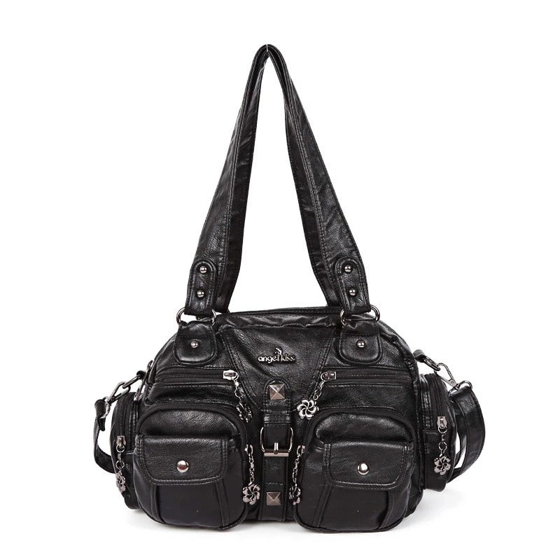 Solid Color Fashion Dumplings Messenger Bag