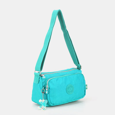 Crossbody Purses for Women Triple Zip Lightweight Nylon Shoulder Bag