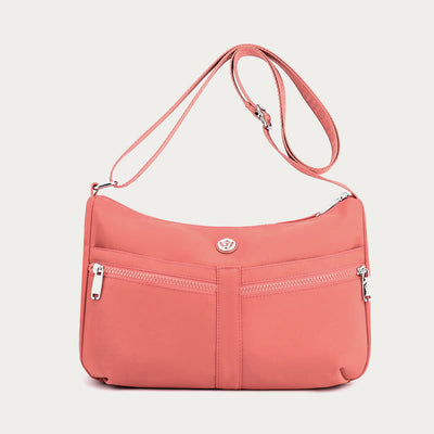 Solid Crossbody Bag For School Travel Simple Nylon Bag Purse
