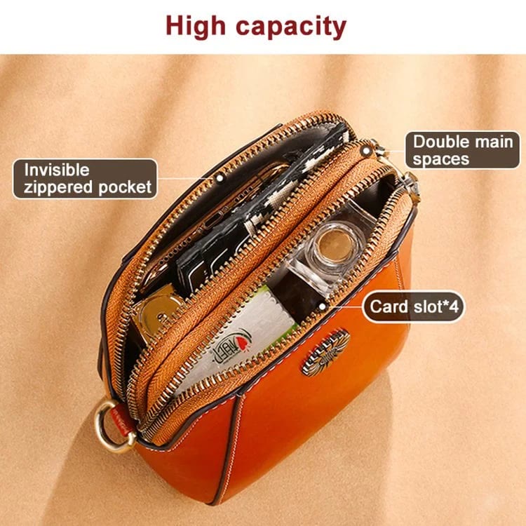 Soft Leather Phone Bag For Lady Crossbody Mini Bag