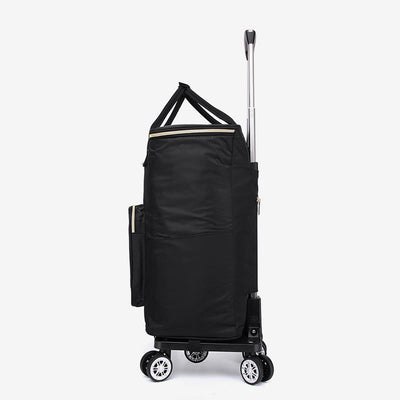 Collapsible Shopping Cart For Women Portable Tinfoil Preservation Rollig Tote