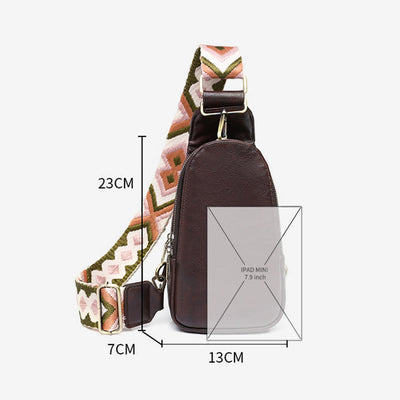 Sling Bag For Women Lightweight Wide Straps Leather Shopping Bag