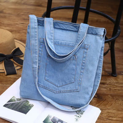 Denim Tote For Outing Retro Canvas Ripped Crossbody Bag