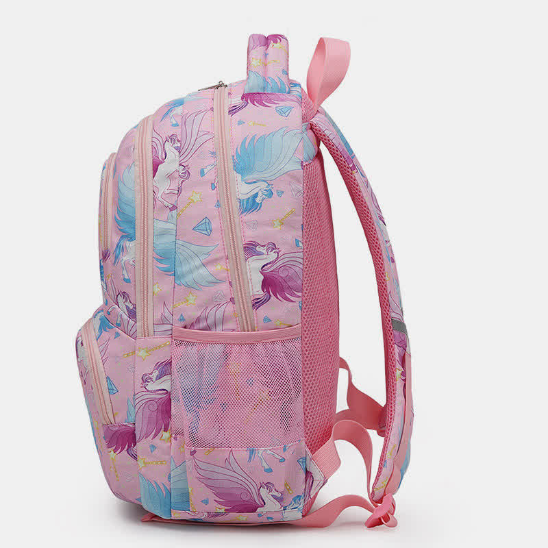 Unicorn Schoolbag Set for Girls Backpack Bookbag Lunch Bag Pencil Case