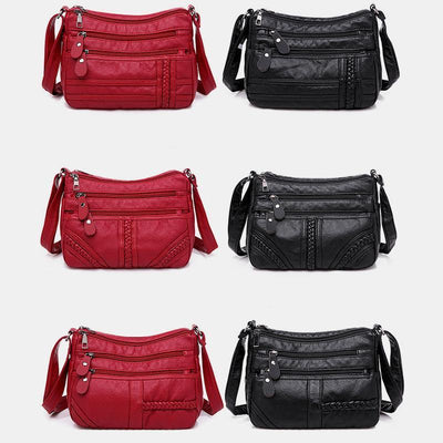 Multi-pocket Solid Crossbody Bag