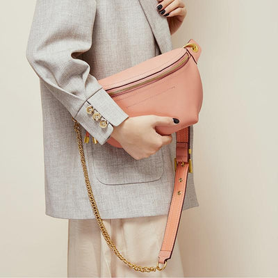 Genuine Leather Large Capacity Crossbody Bag Waist Bag
