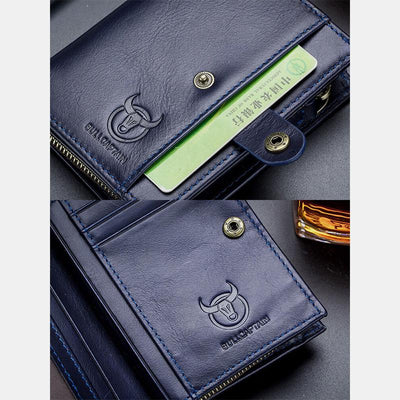 Genuine Leather Vintage Card Holder Money Clip Wallet