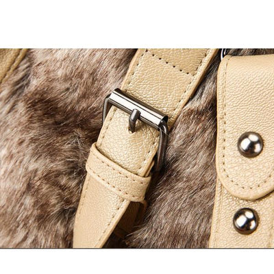 Women's Plush Elegant Shoulder Bag Tote Handbag