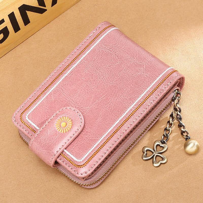 Genuine Leather RFID Multi-Slots Wallet Purse