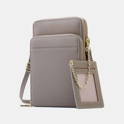 Multi-Layer Solid Casual Mini Crossbody Bag Phone Bag