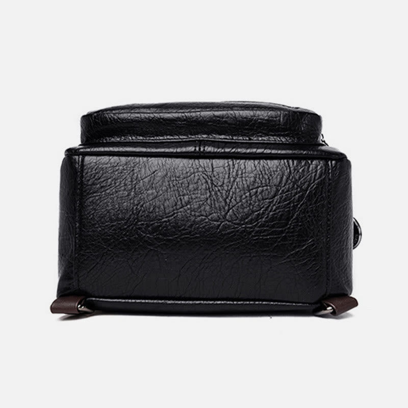 Multi-function Soft Faux Leather Shoulder Bag Convertible Backpack Purse