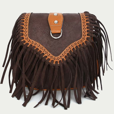 Bohemia Crossbody Bag For Women Vintage Tassel Shoulder Bag