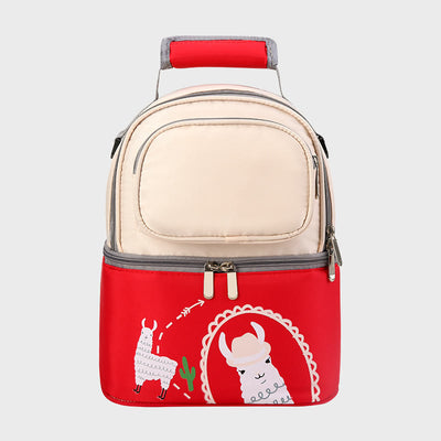 Mommy Bag For Women Cartoon Multifunctional Two-Layer Design Outdoor Backpack