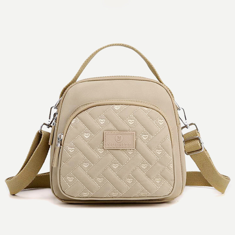 Functional Women Purse Lightweight Nylon Roomy Crossbody Shoulder Bag Mini Backpack