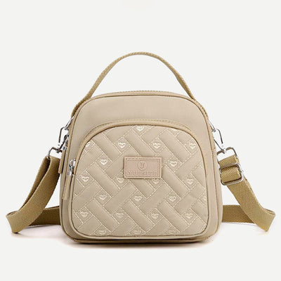 Functional Women Purse Lightweight Nylon Roomy Crossbody Shoulder Bag Mini Backpack
