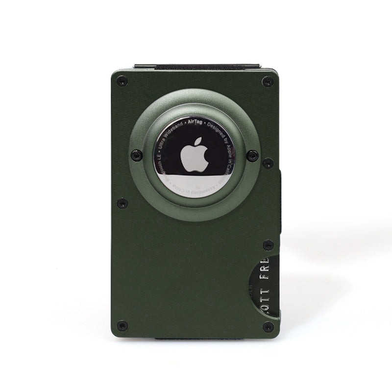 Minimalist Aluminum Metal Airtag Card Case