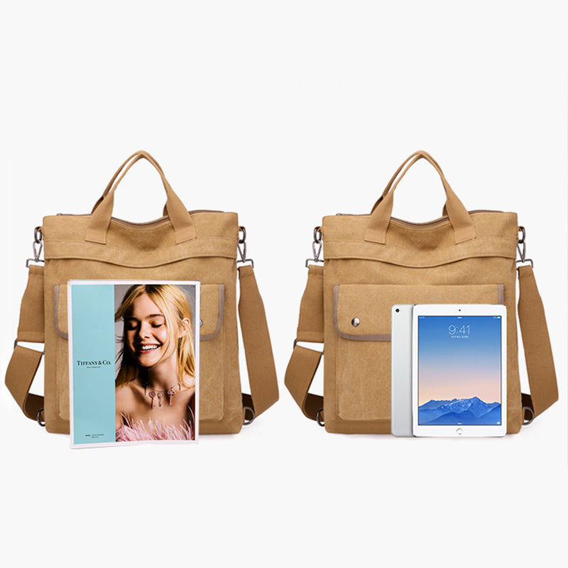 3-Way Use Large Capacity Canvas Backpack
