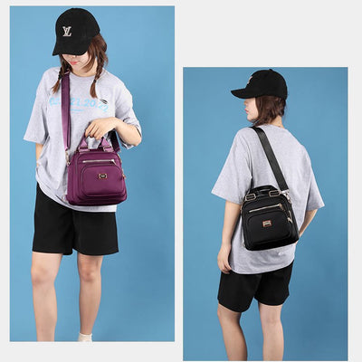 Multi-Pocket Waterproof Crossbody Bag Backpack