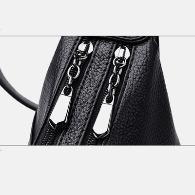 Double Compartment Soft Large Capacity Multi-Pocket Crossbody Bag