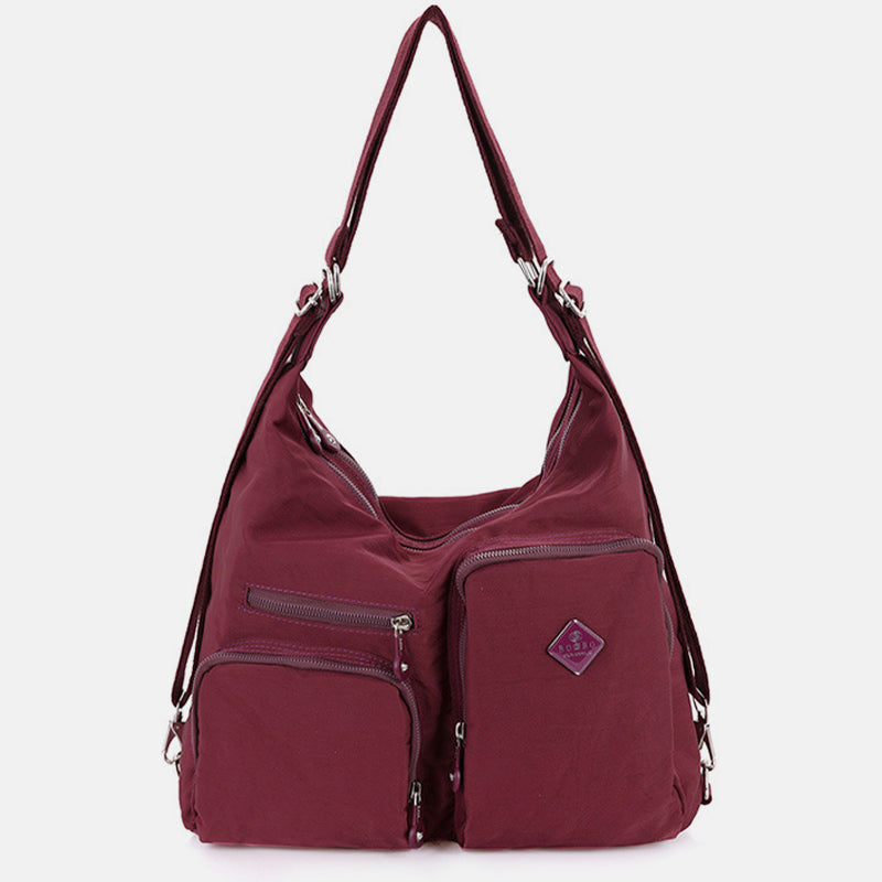 Nylon Hobo Handbags Convertible Backpack Crossbody Shoulder Bag