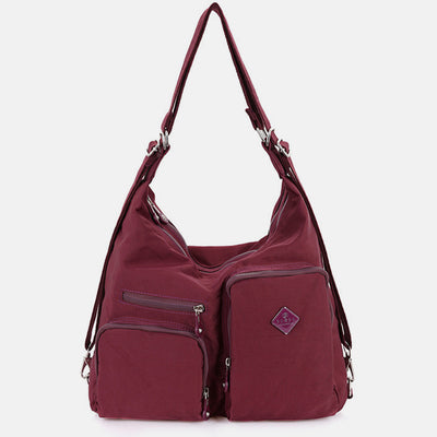 Nylon Hobo Handbags Convertible Backpack Crossbody Shoulder Bag