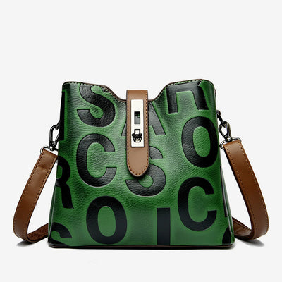 Vegan Leather Bucket Bag Women Elegant Dating Crossbody Bag