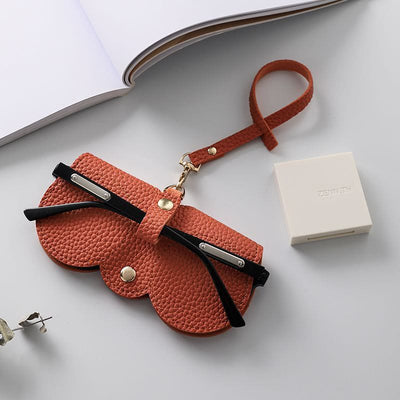 Storage Bag For Sunglasses Soft Leather Portable Simple Storage Case
