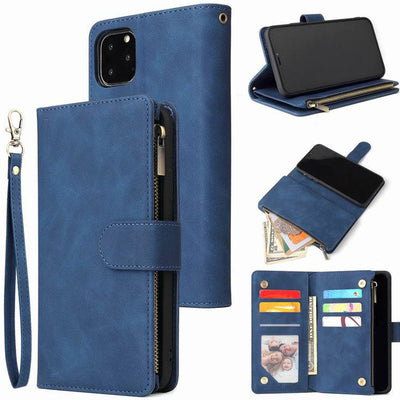 Functional Phone Case for iPhone Samsung Zipper Wallet Case Wristlet Clutch