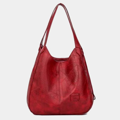 Large Capacity Simply Fashion Shoulder Bag Triple Layer Hobo Bag