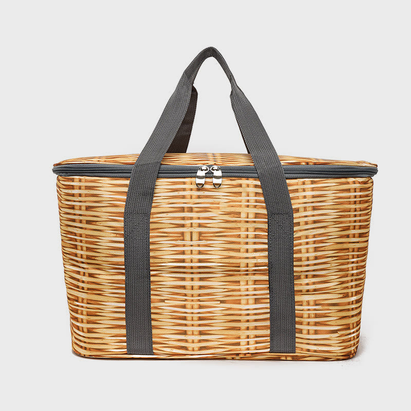 Cooler Bag For Travel Foldable Thicken Insulation Picnic Bag